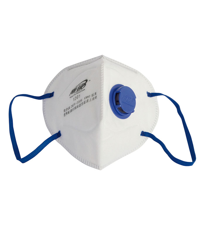 带阀折叠式颗粒物防护口罩（耳戴式）